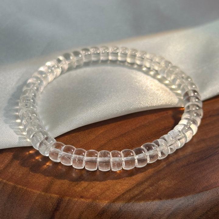 Clear Quartz Faceted Bracelet 6.2-6.6mm