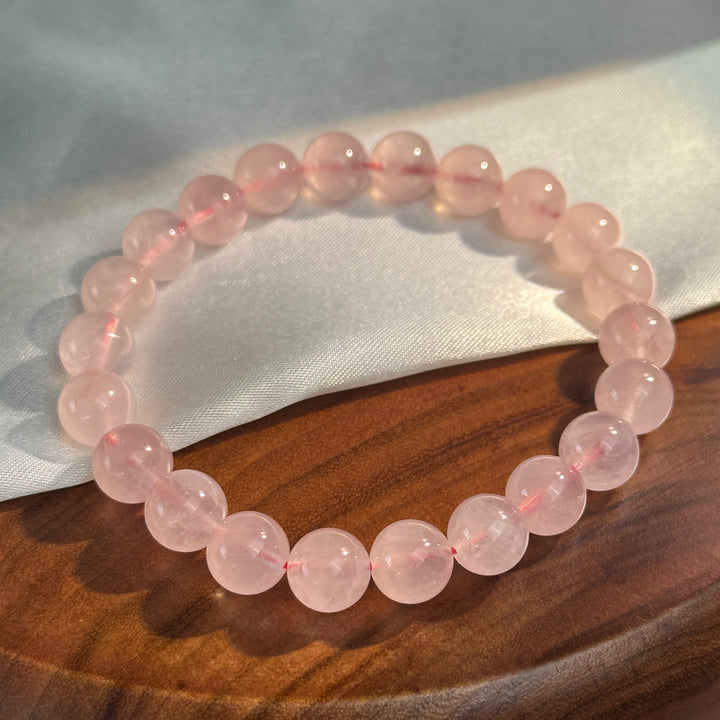 Rose Quartz Bracelet 8.7-8.9mm