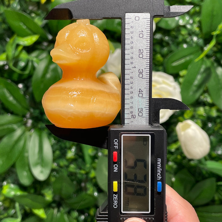 Yellow Calcite Pumpkin Duck