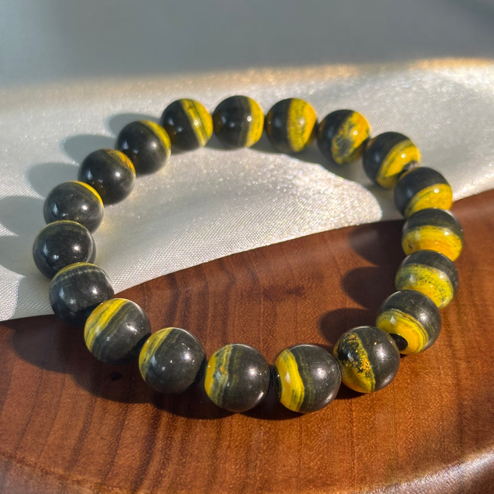 Bumble Bee Jasper Bracelet 10.6-10.8mm