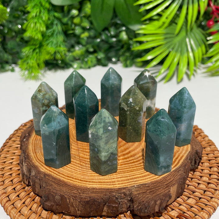 Moss Agate Mini Point