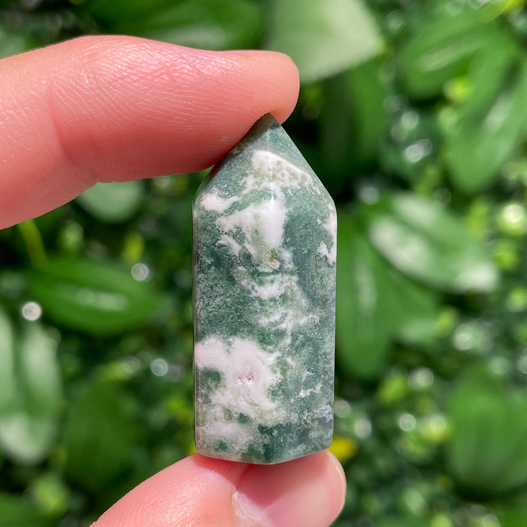 Moss Agate Mini Point