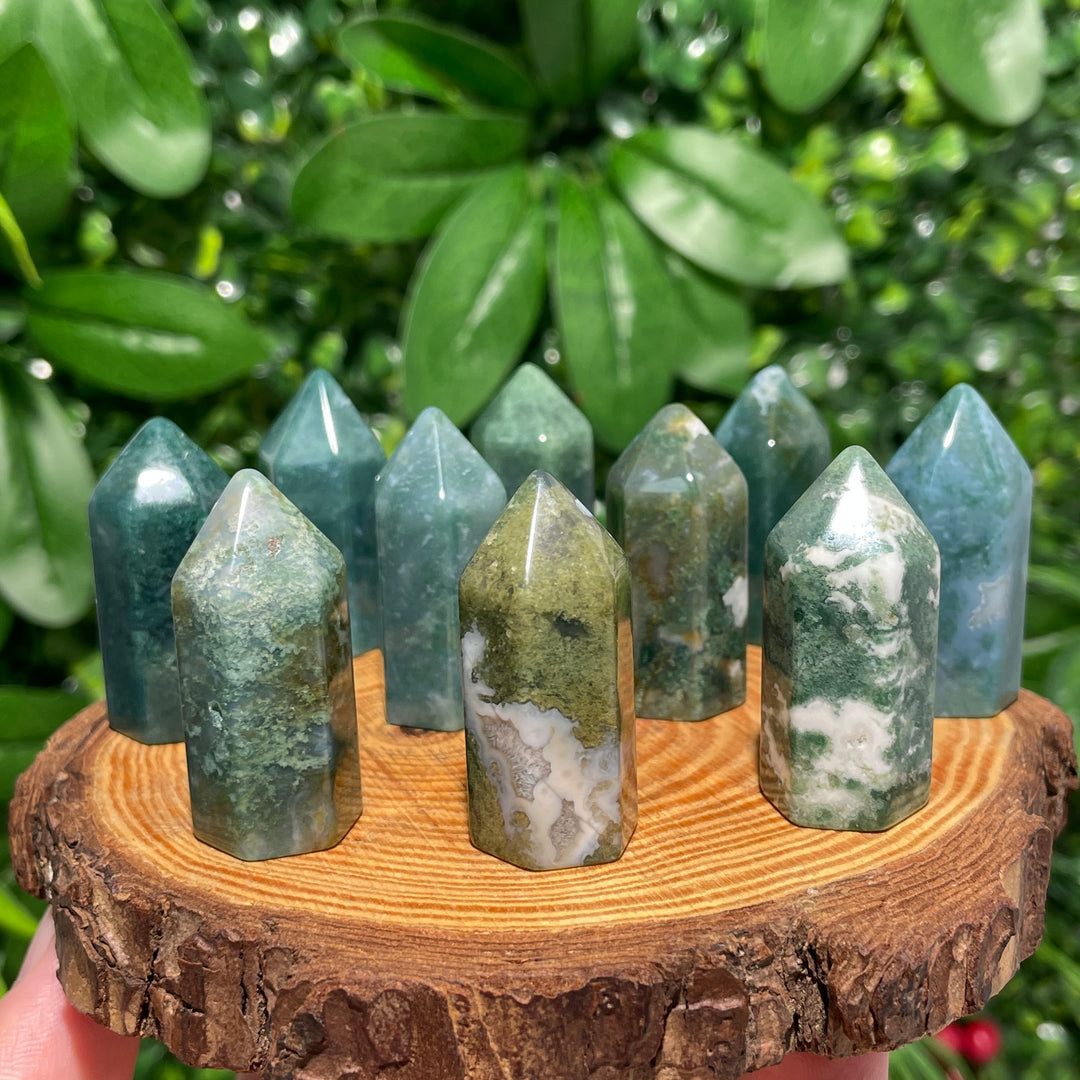 Moss Agate Mini Point