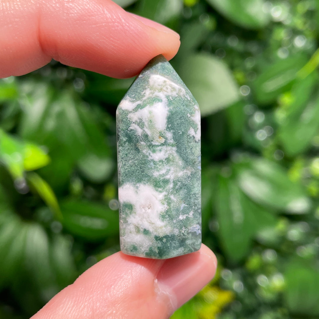 Moss Agate Mini Point