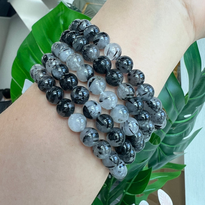 Quartz Tourmaline Bracelet 8mm