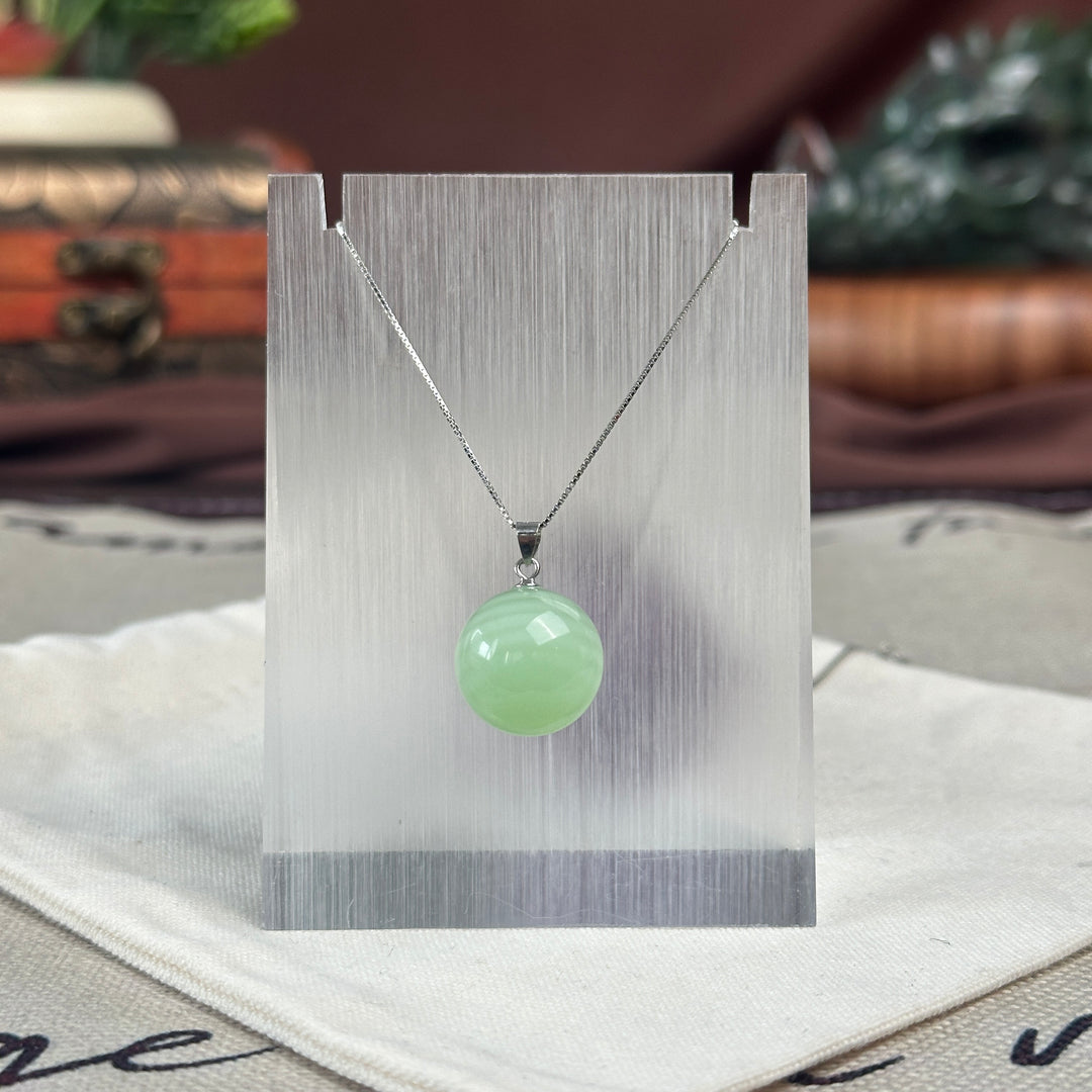Green Calcite Round Pendant