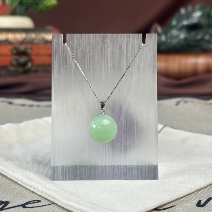 Green Calcite Round Pendant