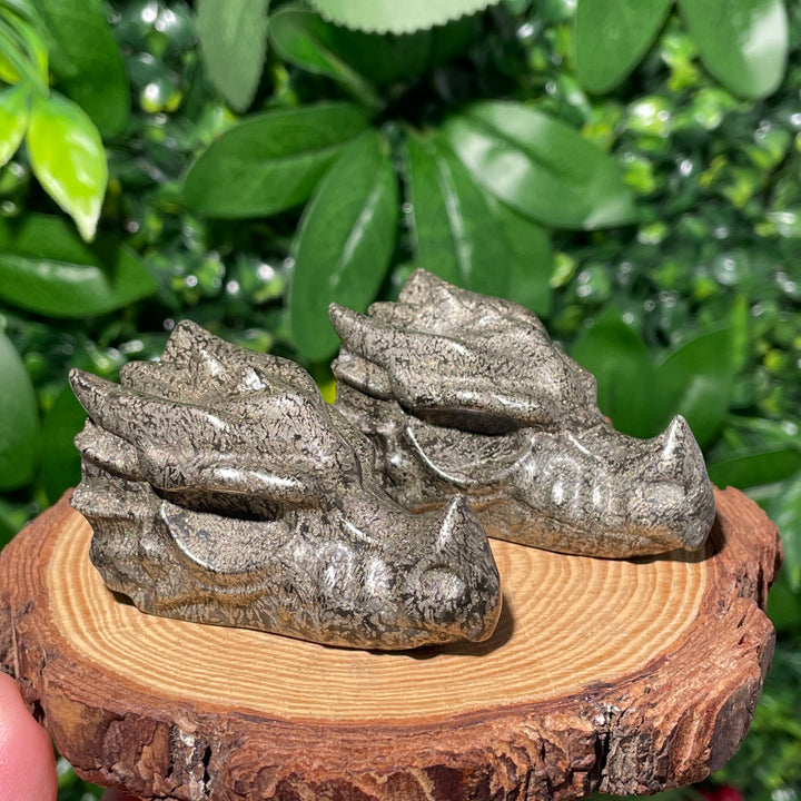 Pyrite Dragon Skull