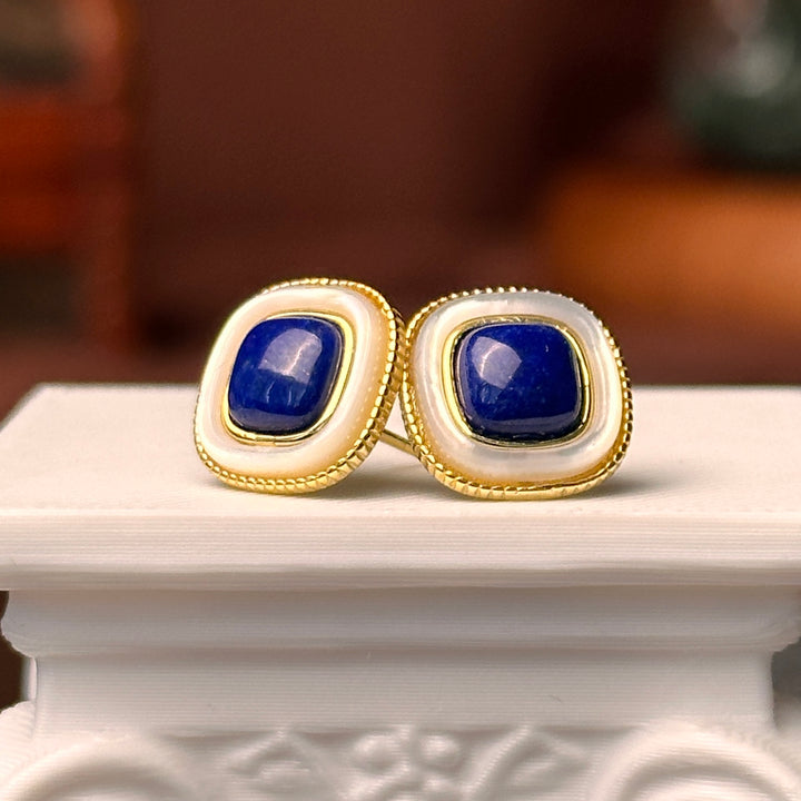 Lapis Lazuli Stud Earrings