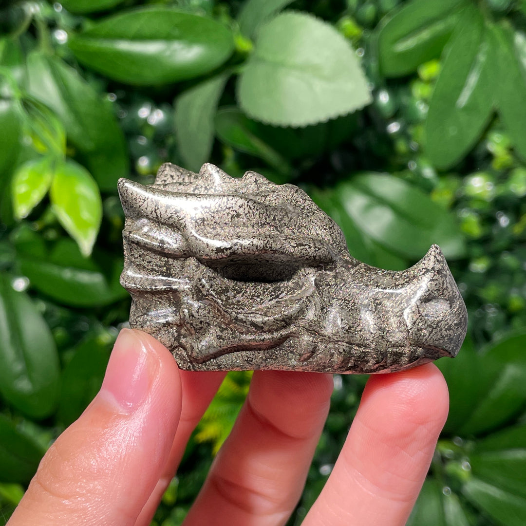 Pyrite Dragon Skull