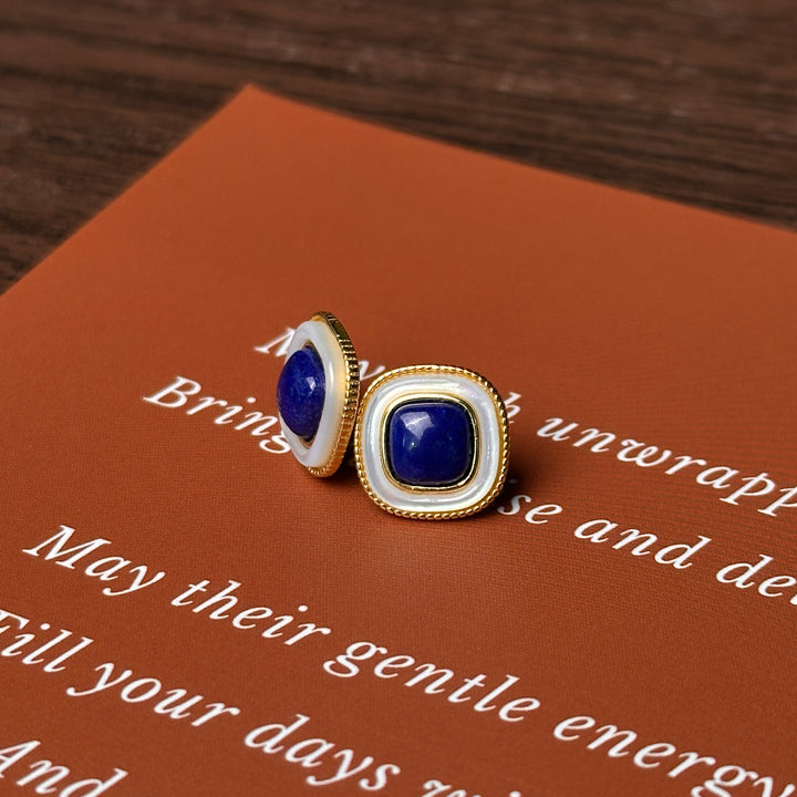 Lapis Lazuli Stud Earrings