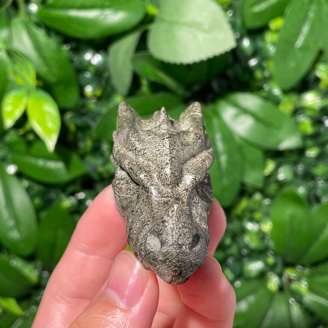 Pyrite Dragon Skull