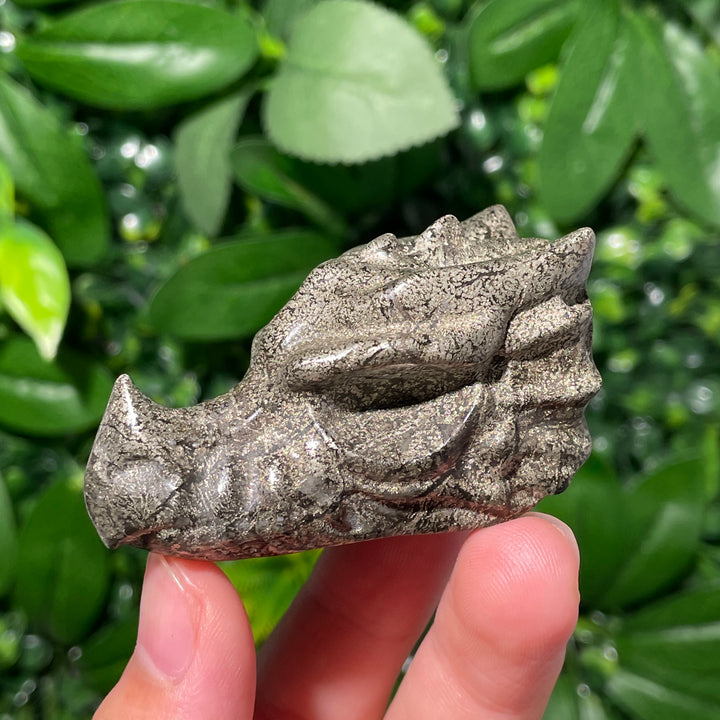 Pyrite Dragon Skull