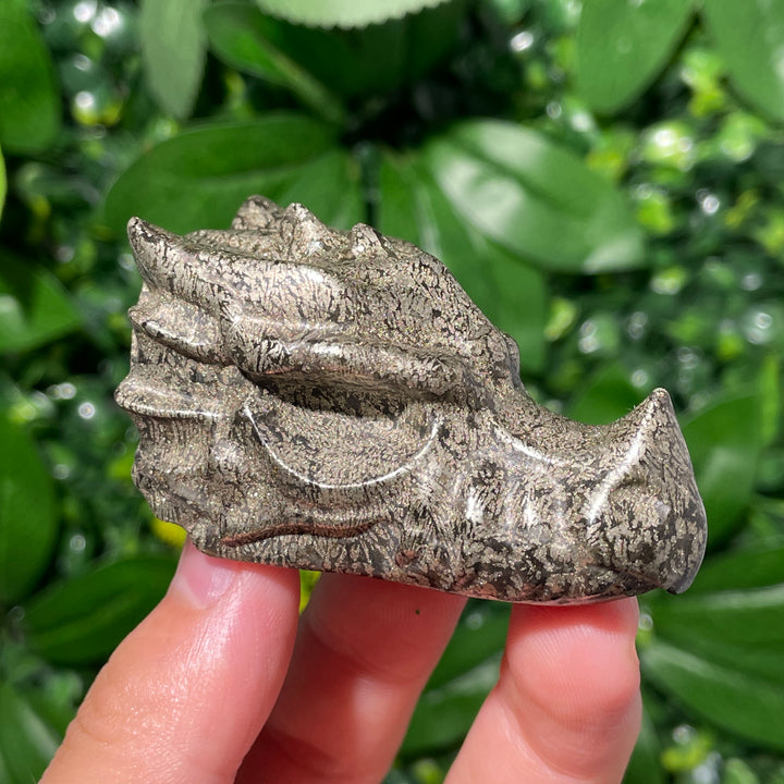 Pyrite Dragon Skull