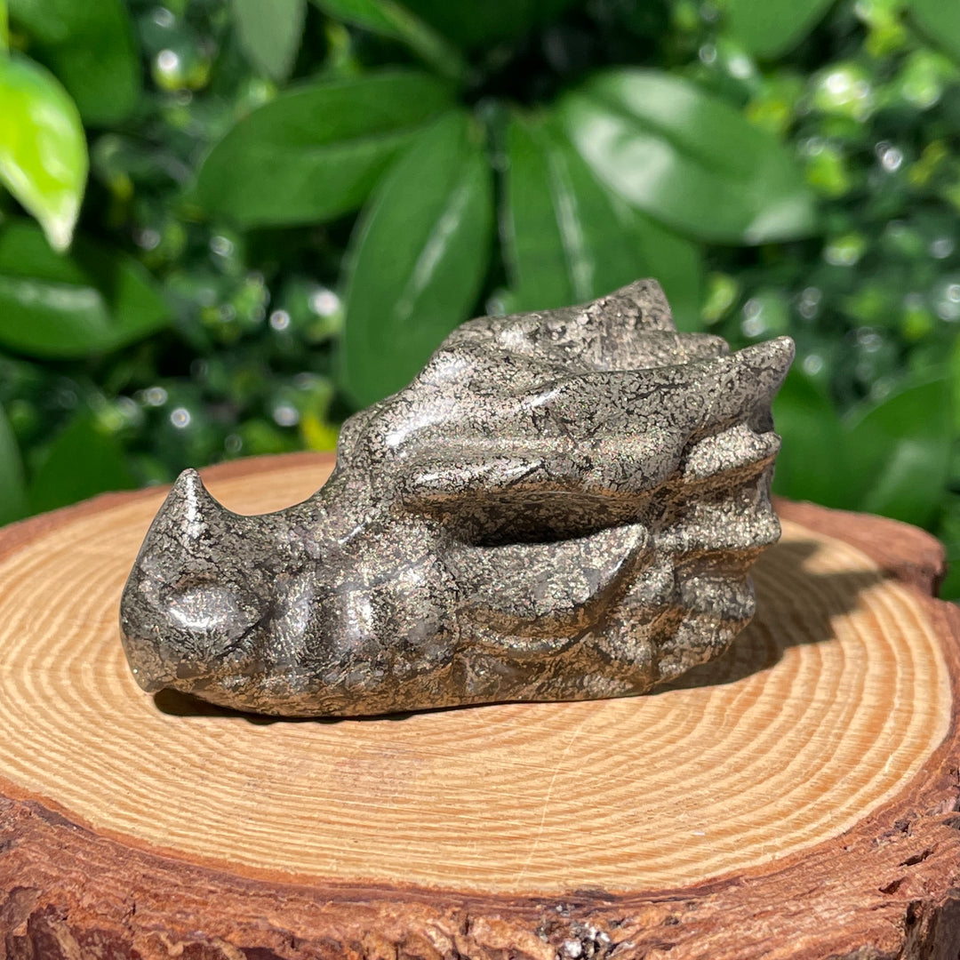 Pyrite Dragon Skull