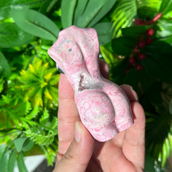 Peruvian Rhodonite Goddess