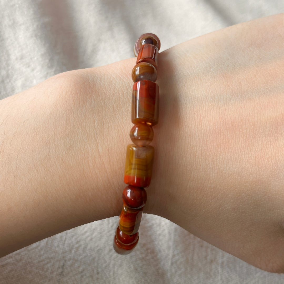 Pulsera de Fluorita Púrpura 7.0-7.9mm