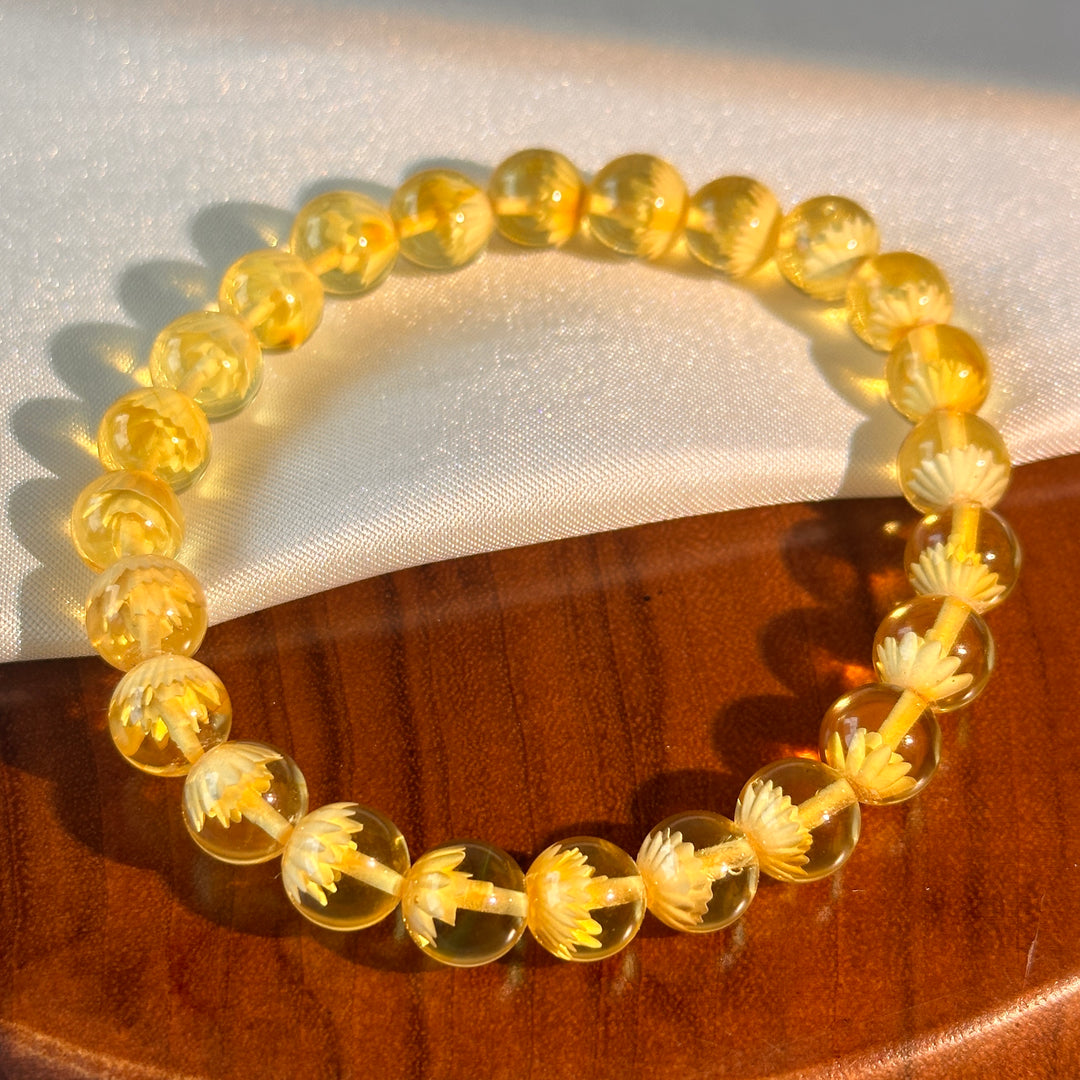 Pulsera de Fluorita Púrpura 7.0-7.9mm