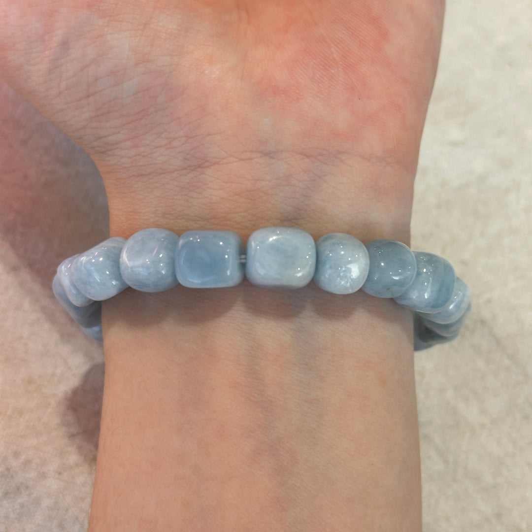 Aquamarine Organic Bracelet 7.4-8.9mm
