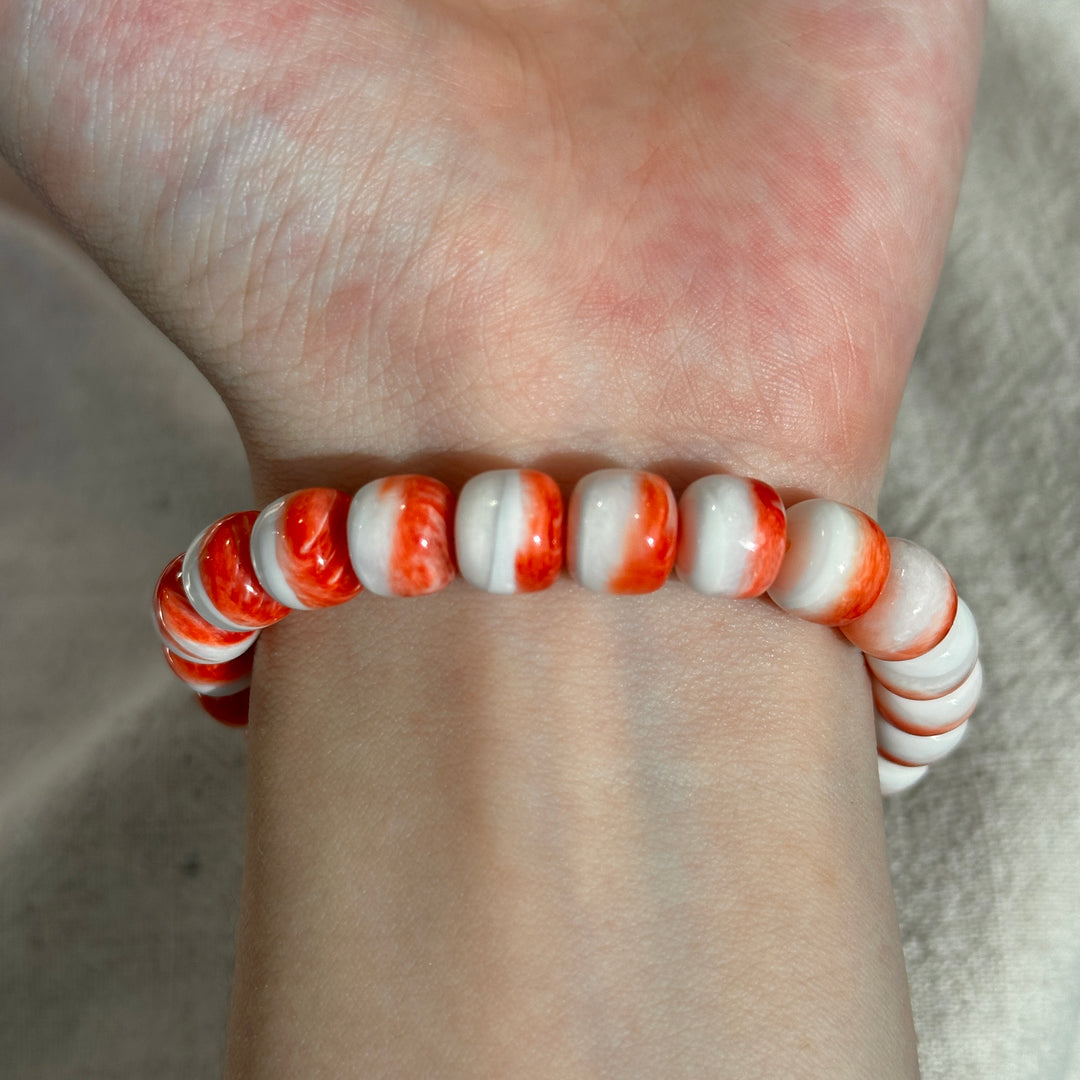 Pulsera de Fluorita Púrpura 7.0-7.9mm