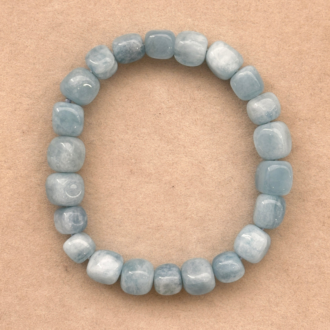 Aquamarine Organic Bracelet 7.4-8.9mm