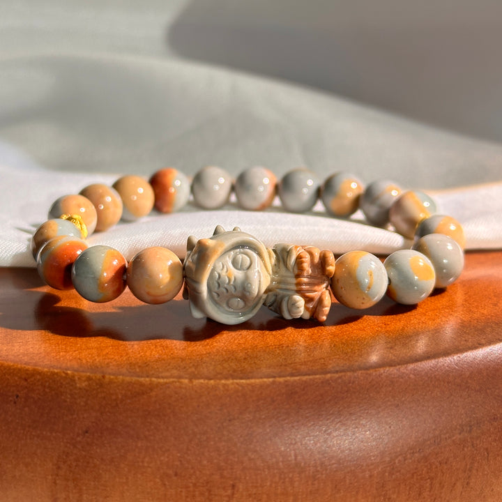 Alashan Agate Dinosaur Bracelet 8.6-8.9mm