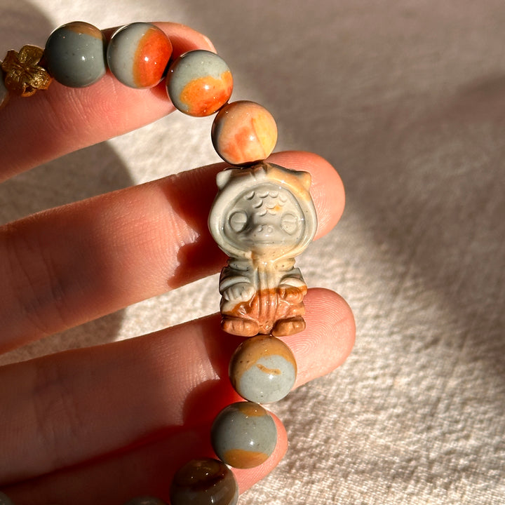 Alashan Agate Dinosaur Bracelet 8.6-8.9mm