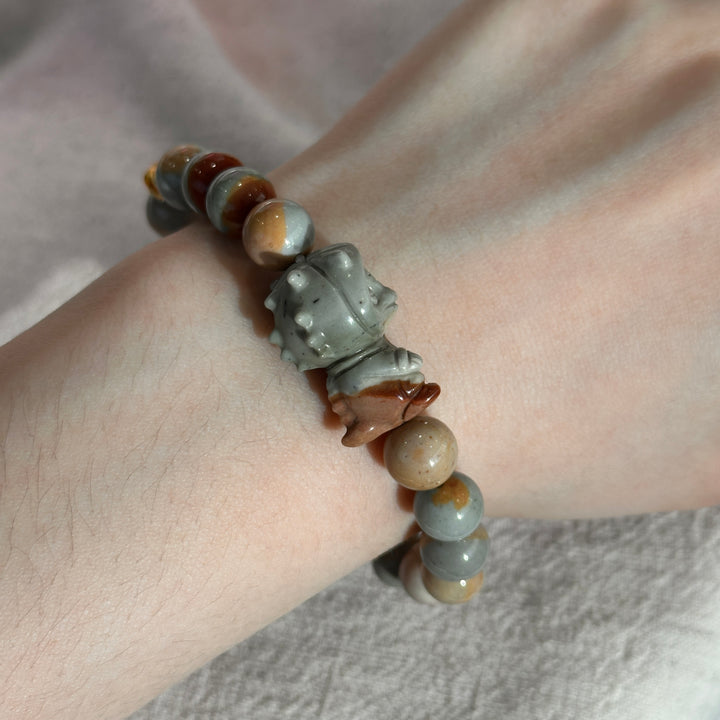 Alashan Agate Dinosaur Bracelet 8.6-8.9mm