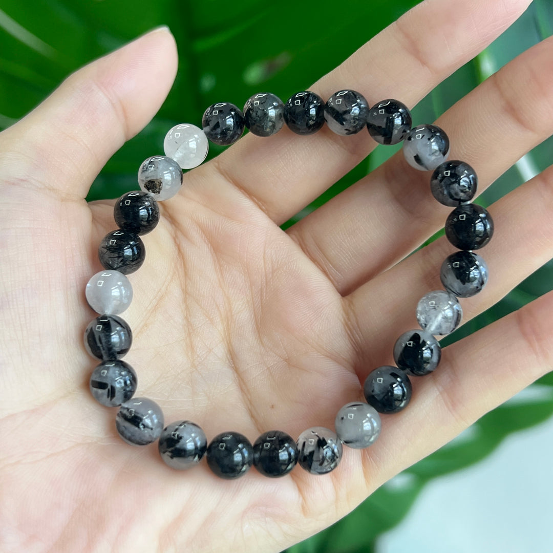Quartz Tourmaline Bracelet 8mm