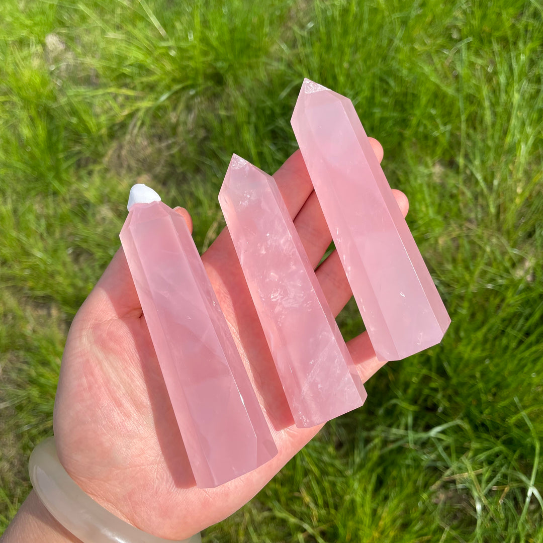Natural Rose Quartz Crystal Point