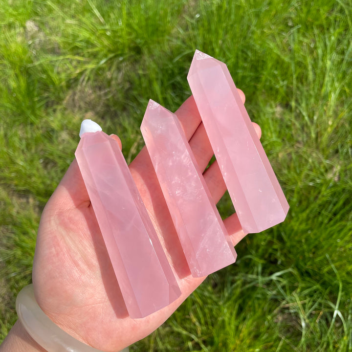 Natural Rose Quartz Crystal Point