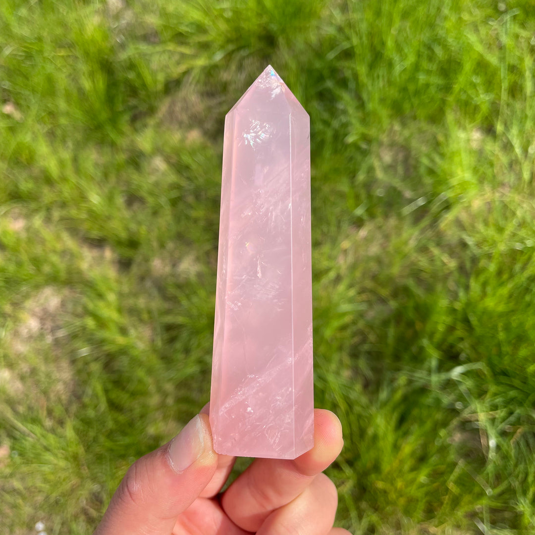 Natural Rose Quartz Crystal Point
