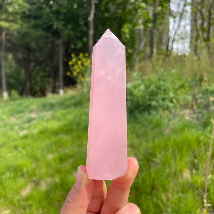 Natural Rose Quartz Crystal Point
