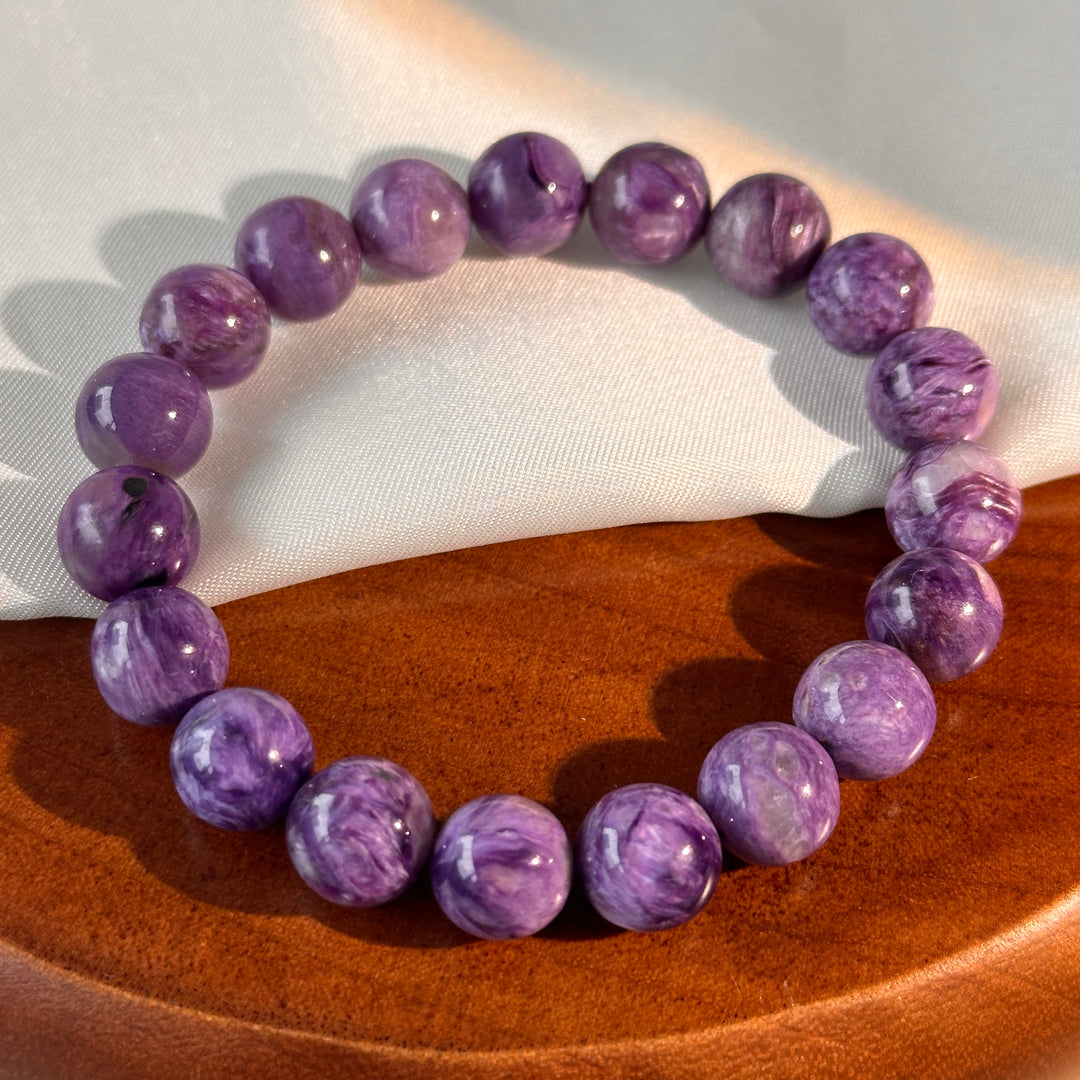 Pulsera de Fluorita Púrpura 7.0-7.9mm