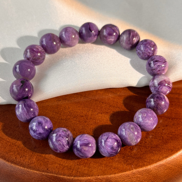 Pulsera de Fluorita Púrpura 7.0-7.9mm