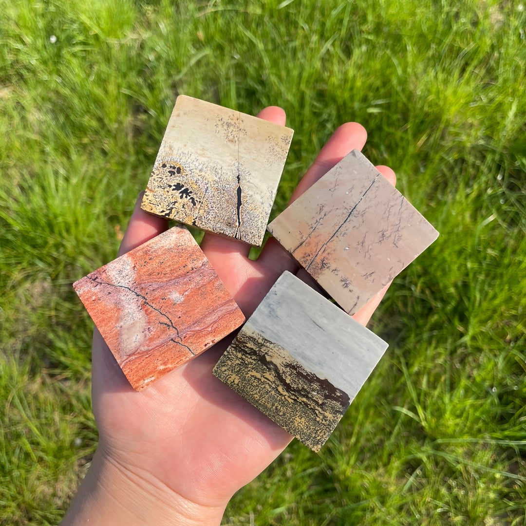 Natural Picture Jasper Square Slice