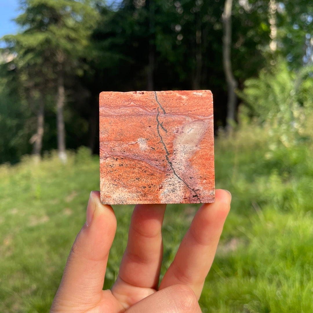 Natural Picture Jasper Square Slice