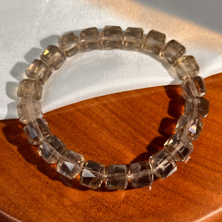 Smoky Quartz Faceted Bracelet 8.5-8.9mm