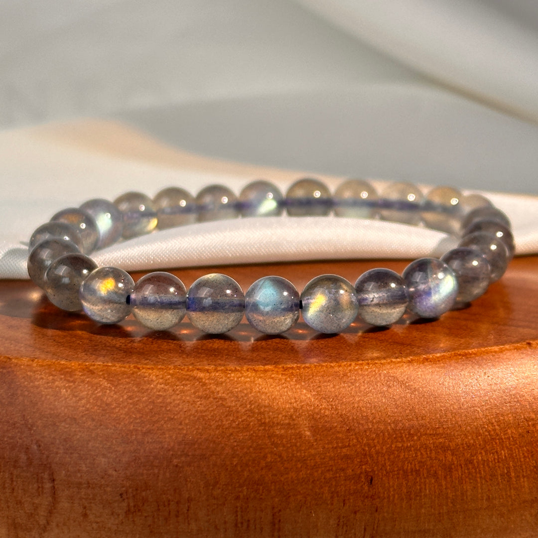 Labradorite Bead Bracelet 7.5-7.7mm