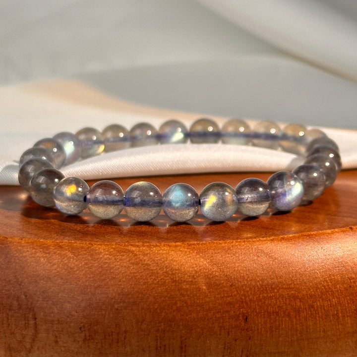 Labradorite Bead Bracelet 7.5-7.7mm