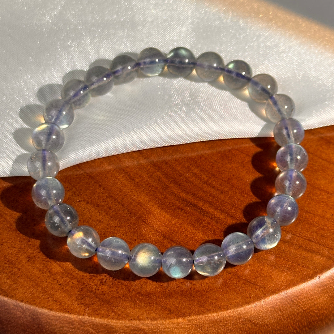 Labradorite Bead Bracelet 7.5-7.7mm