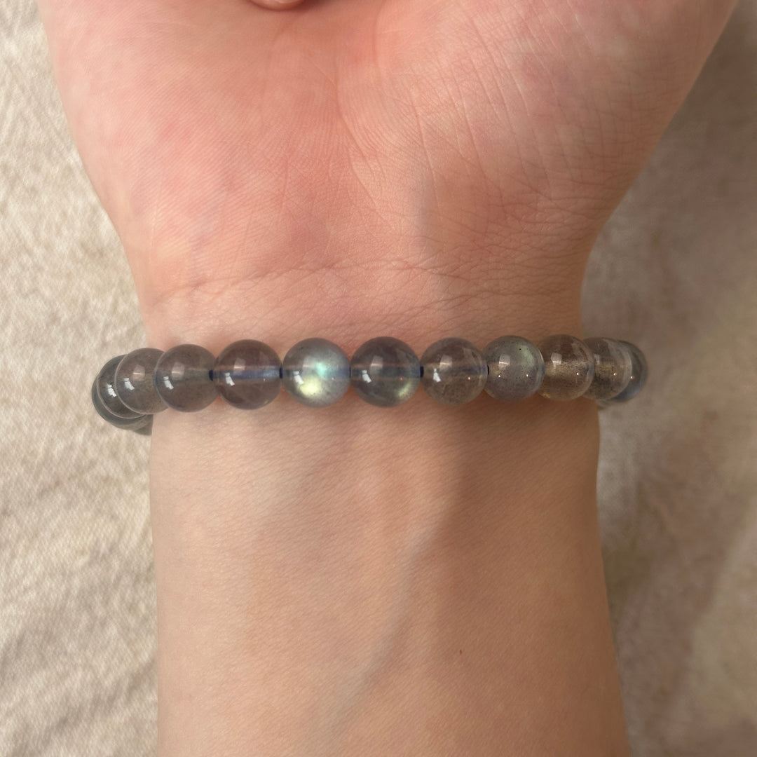 Labradorite Bead Bracelet 7.5-7.7mm
