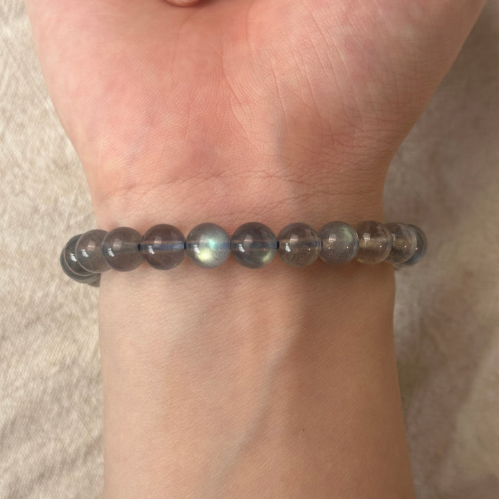 Labradorite Bead Bracelet 7.5-7.7mm