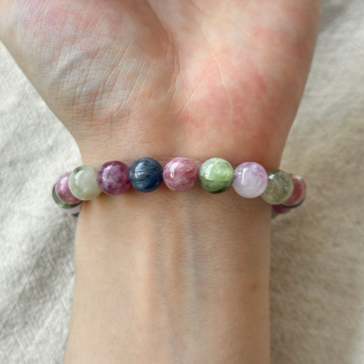 Pulsera de Fluorita Púrpura 7.0-7.9mm