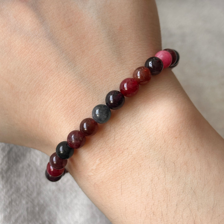 Pulsera de Fluorita Púrpura 7.0-7.9mm