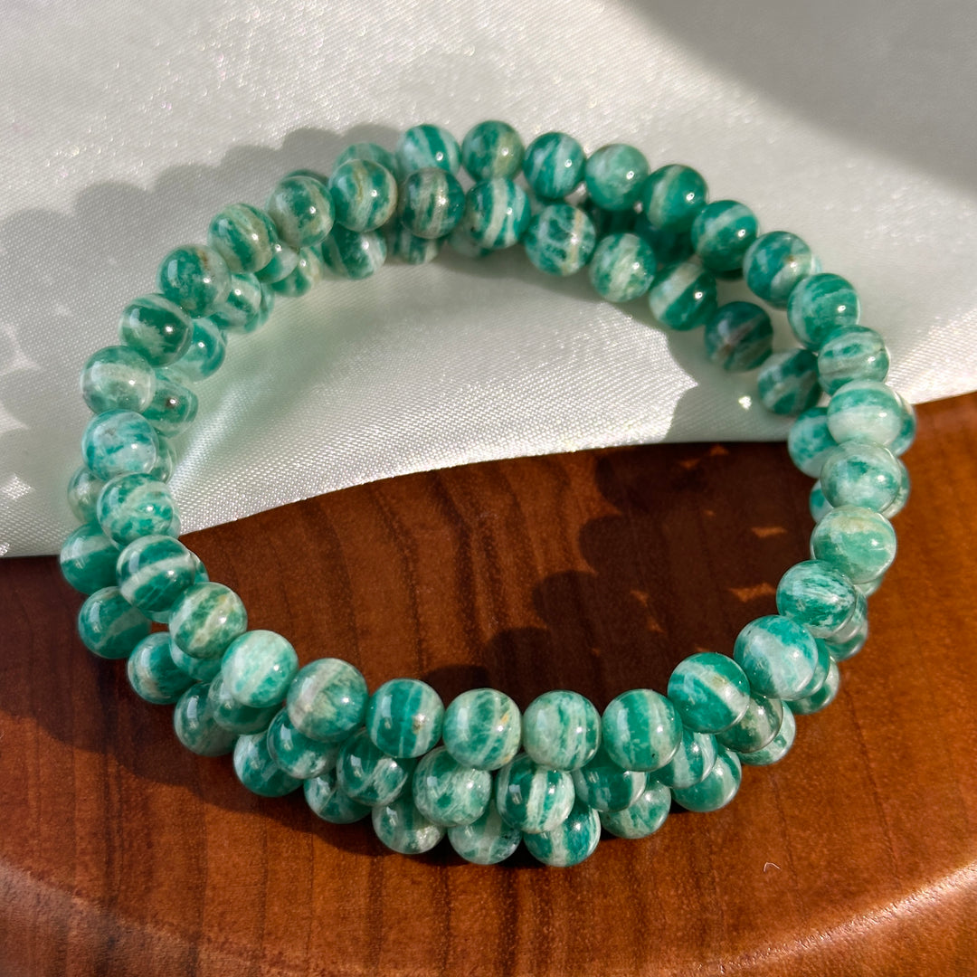 Amazonite Triple Wrap Bracelet 5.9-6.4mm