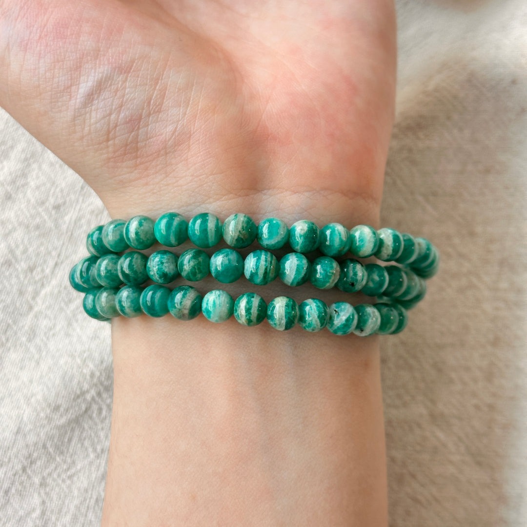 Amazonite Triple Wrap Bracelet 5.9-6.4mm