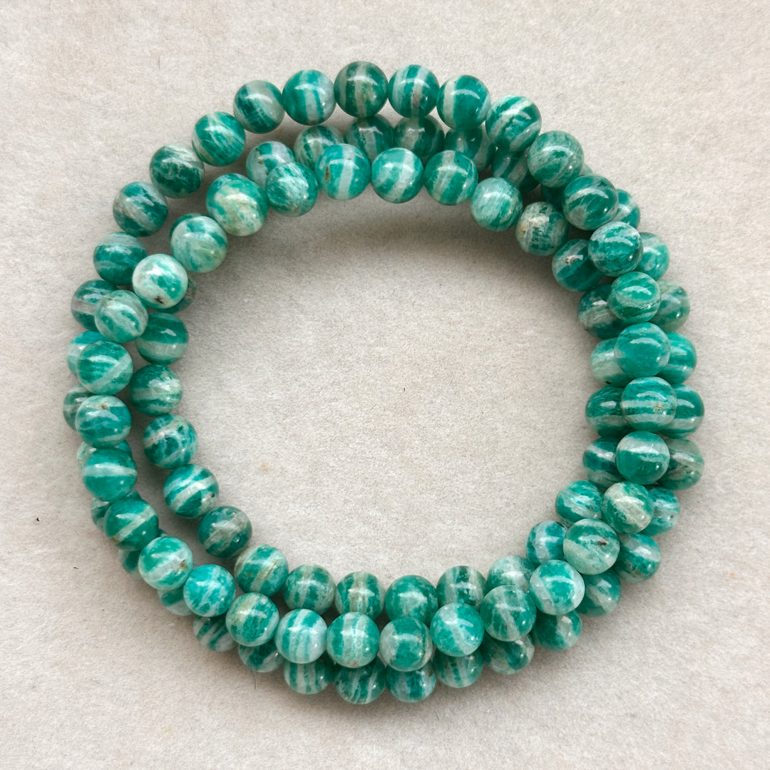 Amazonite Triple Wrap Bracelet 5.9-6.4mm
