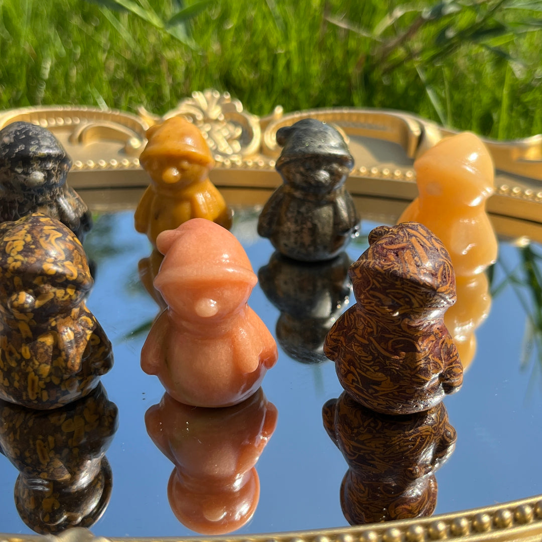 Natural Mini Crystal Snowman