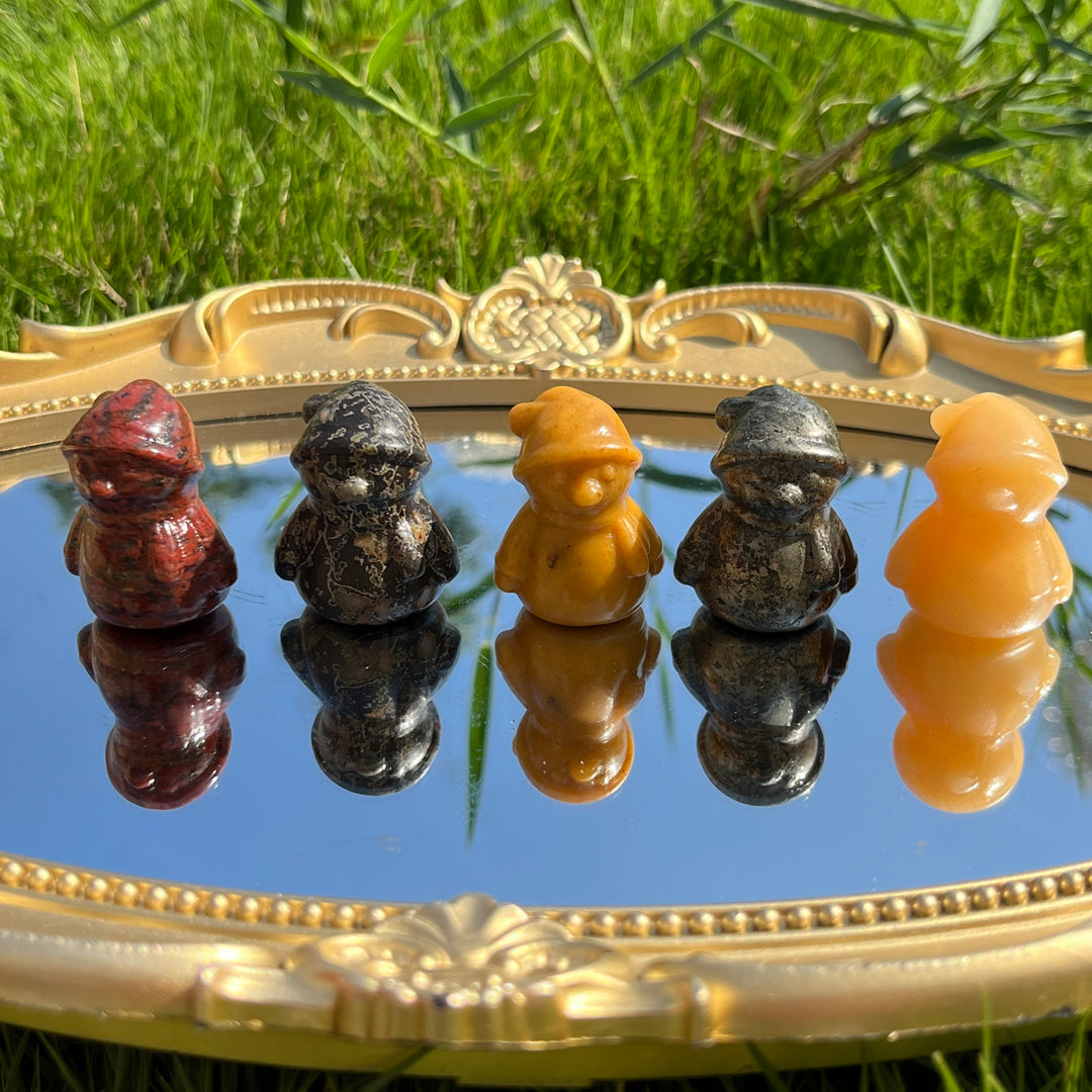 Natural Mini Crystal Snowman